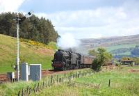 44871 and 45407 passing Blackford on 13 May with <I>The Cathedrals Explorer</I> from Inverness to Fort William. <br><br>[Bill Roberton 13/05/2014]