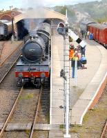 62712 <I>Morayshire</I> leaves Bo'ness with the 14.05 to Manuel on 11 May 2014.<br><br>[Bill Roberton 11/05/2014]