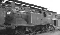 Caley McIntosh 0-4-4T 55206 awaiting its fate in the sidings alongside Corkerhill shed in 1961. Officially withdrawn in September that year, it was finally cut up at Connels of Coatbridge two years later. <br><br>[David Stewart //1961]