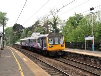 142084 arriving and terminating at Morpeth on 21 May. The DMU will crossover here and return to Newcastle.<br><br>[Peter Todd 21/05/2014]