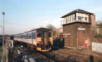 Scene at Cumbernauld in 1999, a few days before closure of the signal box.<br><br>[Ewan Crawford //1999]