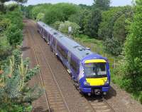 170478 was the last Turbostar in SPT livery.  It has been transformed into Saltire colours and is here working the 11.58 from Dunblane to Edinburgh on 30 May approaching Swing Bridge East. [See image 46569]  <br><br>[Bill Roberton 30/05/2014]