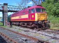 EWS liveried 47785 enjoying the sunshine on the short, but perfectly formed, revival of the Stainmore line in May 2014 [see image 40361].<br><br>[Ken Strachan 17/05/2014]