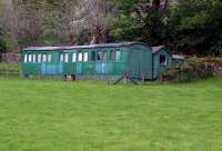 Between Threlkeld quarry museum and the A66, this traditional railway carriage home still provides a roof over someones head in May 2014. Not sure what the National Park policy is on this sort of thing.<br><br>[Ken Strachan 18/05/2014]
