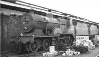 Class 2P 4-4-0 no 40621 in store at Corkerhill, thought to have been photographed in 1962. The locomotive had been officially withdrawn from here in October 1961 and was eventually cut up at Connels of Coatbridge at the end of July 1963.<br><br>[David Stewart //1962]