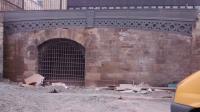 This structure is now a ventilation shaft for the Glasgow Central Railway which runs under London Road. The iron structure was built in 1826 and formed a bridge under London Road leading towards St Andrew's Square<br><br>[Colin Harkins 28/06/2014]