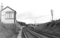 Looking north towards Newmachar station on 15 August 1960. [Ref query 6943]<br><br>[G H Robin collection by courtesy of the Mitchell Library, Glasgow 15/08/1960]