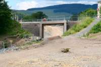 Almost there. The new bridge that will span the Borders Railway on Winston Road, Galashiels, looking north on 30 June 2014. Photographed from the recently reopened walkway linking Winston Road and the Red Bridge. [See image 42351] <br><br>[John Furnevel 30/06/2014]