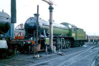 LNER 3442 <I>The Great Marquess</I> on shed at Bridgnorth on the Severn Valley Railway in October 1989.<br><br>[Colin Miller /10/1989]