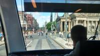 Tram drivers have their work cut out ensuring everyone's safety. This shot was taken on Princes Street en route to York Place on 13 July.<br><br>[Colin Harkins 13/07/2014]