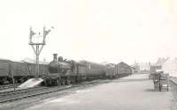 GNSR D40 4-4-0 no 62272 leaving Peterhead with a train for Maud on 4 July 1951.<br><br>[G H Robin collection by courtesy of the Mitchell Library, Glasgow 04/07/1951]