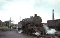 Locally based <I>Crab</I> 2-6-0 no 42789 standing alongside the shed at Ayr in the summer of 1965. <br><br>[G W Robin 08/08/1965]