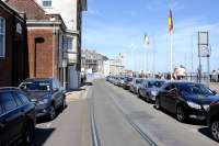 Rails along the quay at Weymouth, July 2014. [See image 48062]<br><br>[Peter Todd 17/07/2014]