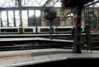 A London Midland 350 on loan to FTPE for Commonwealth Games strengthening at Glasgow Central on 22 July 2014.<br><br>[John Yellowlees 22/07/2014]