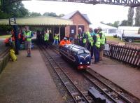 Well if youre going to say THAT about my engine - the driver of <I>White Heron</I> leaves all the new fangled machinery behind at the I.Mech.E. Railway Challenge [see image 47923].<br><br>[Ken Strachan 28/06/2014]