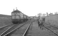 D5317 with the BLS/SLS <I>Scottish Rambler No 6</I> at Haddington on 27 March 1967. <br><br>[Bruce McCartney 27/03/1967]