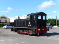 Drewery 0-4-0DM 11230, one of two Drewry industrial shunters that worked most of their lives at Willington power station. It has been restored to represent a member of the BR 04 Class in its original livery and numbering system.<br><br>[Peter Todd 28/07/2014]