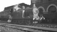 Class E6 0-6-2T no 32418 on Brighton shed in October 1962.<br><br>[K A Gray 29/10/1962]