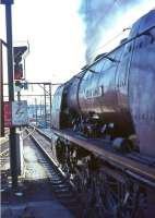 46245 <I>City of London</I> standing at Crewe on 1 September 1964 (the month that all locomotives carrying a yellow cab stripe were banned from operating on the WCML south of here). The Pacific was about to return to Paddington with an Ian Allan railtour.<br><br>[John Robin 01/09/1964]