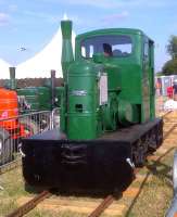 Another exhibit from Welland [see image 48186] is Fowler 3930044 - a 3 foot gauge 0-4-0 from 1950. It was one of 47 made to this design, with just 5 sold in Britain. It produces a mere 40bhp from its Marshall diesel engine, but is rated to pull 190 tons. It was restored in 2014 and has a certain angular charm.<br><br>[Ken Strachan 26/07/2014]