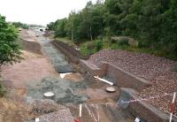 Progress on the Borders Railway just to the south of the Edinburgh city bypass on 3 August 2014.<br><br>[John Furnevel 03/08/2014]