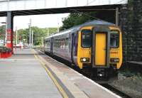 General relief at Lancaster Platform 5 on 7th July 2014 as the 1118 arrival from Carlisle via the Cumbrian Coast proves not to be the rumoured Pacer railbus but the relatively luxurious 156463.<br><br>[Colin McDonald 07/07/2014]