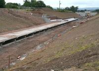 The new Eskbank station from the west side of the cutting on Sunday 10 August 2014.<br><br>[John Furnevel 10/08/2014]