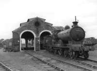 Ex-Caledonian 4-4-0 no 54495 on shed at Wick in September 1961.<br><br>[David Stewart 08/09/1961]