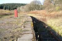 All quiet at Riccarton Junction on the afternoon of 7 November 2007 - not even the sound of a telephone ringing. Rails at this time had been provided courtesy of the <I>Friends of Riccarton Junction</I>. [See image 17226] <br><br>[John Furnevel 07/11/2007]