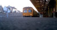 A local DMU stands at Carstairs platform 1 in 1989.<br><br>[Ewan Crawford //1989]