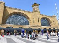 Facade of Kings Cross station on 24 July 2014.<br><br>[Bill Roberton 24/07/2014]