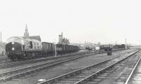 NBL Type 2 no D6155 prepares to take a freight out of Fraserburgh goods yard in August 1961.<br><br>[G H Robin collection by courtesy of the Mitchell Library, Glasgow 18/08/1961]