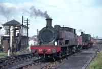 Wemyss Private Railway Nos. 17 and 19  (Andrew Barclay 2017/1935 and 2067/1939 respectively) await their next turn of duty behind Methil West box on 22 August 1969.<br><br>[Bill Jamieson 22/08/1969]