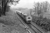 37402 at Banavie on a wet 30 April 1986 with the 1005 Fort William - Mallaig.<br><br>[Ewan Crawford Collection 30/04/1986]