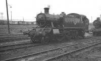 Collett 61XX class 2-6-2T no 6107 in the shed yard at Cardiff Canton  in October 1961. The locomotive is a visitor from Reading and carries an 81D shedplate.<br><br>[K A Gray 03/10/1961]
