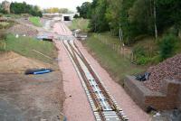 Points, Sheriffhall, looking north towards the Edinburgh City Bypass on 7 September 2014.<br><br>[John Furnevel 07/09/2014]