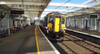 The 11.52 to Kilmarnock leaving Troon on 11 September 2014. This service started as the 10.10 from Stranraer.<br><br>[Colin Miller 11/09/2014]