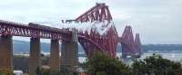 46233 <I>Duchess of Sutherland</I> crossing the Forth Bridge on 14 September with the afternoon run of the SRPS <I>Forth Circle</I> railtour.<br><br>[John Robin 14/09/2014]