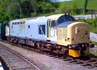 <I>'Would suit enthusiast'...</I> seems to best describe the condition of 37674 at the Stainmore Railway headquarters, Kirkby Stephen East, in May 2014.<br><br>[Ken Strachan 17/05/2014]