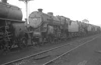 <I>Stored out of use.</I> Redundant steam locomotives in the sidings alongside Royston shed, South Yorkshire, in October 1962. Crab 2-6-0 42770 would not be <I>officially</I> withdrawn from here for another year. Royston shed (55D) finally closed in 1967.<br><br>[K A Gray 07/10/1962]