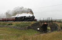 K4 61994 <I>The Great Marquess</I> storms up Shap on 19 September crossing the bridge at Scout Green with the 2014 Railway Touring Company <I>West Highlander Steam Express</I>. The 2-6-0 took charge of this leg of the four-day tour from Preston to Glasgow.<br><br>[Mark Bartlett 19/09/2014]