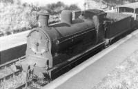 McIntosh 3F 0-6-0 57622 with the goods at Clarkston in 1960.<br><br>[David Stewart //1960]