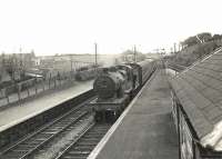 LMS 2P 4-4-0 40603 at Maud in April 1955 with a train for Peterhead. <br><br>[G H Robin collection by courtesy of the Mitchell Library, Glasgow 09/04/1955]