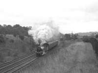 HR 103 south of Kennishead on 17 October 1965 heading for Kilmarnock, Dumfries and Lockerbie with a BLS railtour.<br><br>[John Robin 17/10/1965]