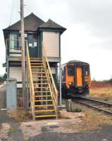 Northern 156475 restarts from the Foxfield request stop with a Barrow to Workington service on 27 September. This station, in an exposed location on the Duddon estuary, was until 1954 the junction for Coniston and had an overall roof to allow passengers to change under cover. There is now just a small waiting shelter. The fine signal box, like the others between Carnforth, Barrow and Carlisle, is scheduled to close in 2021.  <br><br>[Mark Bartlett 27/09/2014]