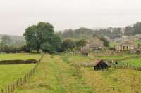 Looking west towards Aysgarth along the Wensleydale line trackbed at Castle Bolton in September 2014. When rebuilding starts this is likely to be the first temporary terminus, serving the nearby castle, before pushing on towards Aysgarth, Hawes and Garsdale.<br><br>[Mark Bartlett 20/09/2014]