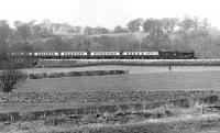 Ex Somerset & Dorset 2-8-0 No. 13809 worked the northbound <I>Cumbrian Mountain Pullman</I> between Carnforth and Hellifield on the last Saturday of March 1982. It is seen here drifting into Wennington not long after leaving Melling Tunnel.<br><br>[Bill Jamieson 27/03/1992]