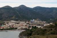 It is possible to cross the border into Spain on a French train, arriving at Port Bou where there is a dual gauge station and complex of exchange sidings similar to that at Cerb�re [See image 48875]<br><br>[Malcolm Chattwood 23/09/2014]