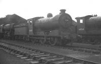 J37 0-6-0s 64549 and 64564 standing in the shed yard at Thornton Junction on 23 November 1963.<br><br>[K A Gray 23/11/1963]