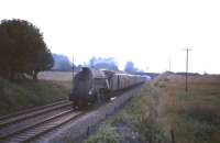 Gresley A4 Pacific 60026 <I>Miles Beevor</I> near Cumbernauld on 3 August 1965 with the 1.15pm Aberdeen - Glasgow Buchanan Street express.<br><br>[G W Robin 03/08/1965]